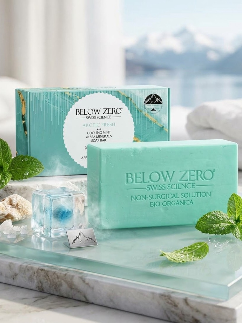 BZ Arctic Fresh Cooling Mint Soap Bar - Sea Minerals ~ Retail $99